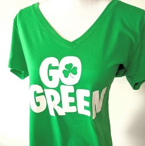 Kelly Green V-Neck Tee